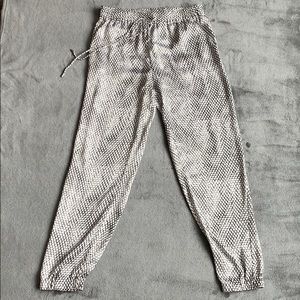 Michael Kors Snakeskin Satin Joggers